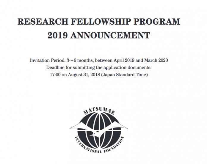 Matsumae International Foundation (MIF) Research Fellowship Program ...