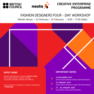 British Council 2020 Creative Enterprise Programme Workshop Nairobi